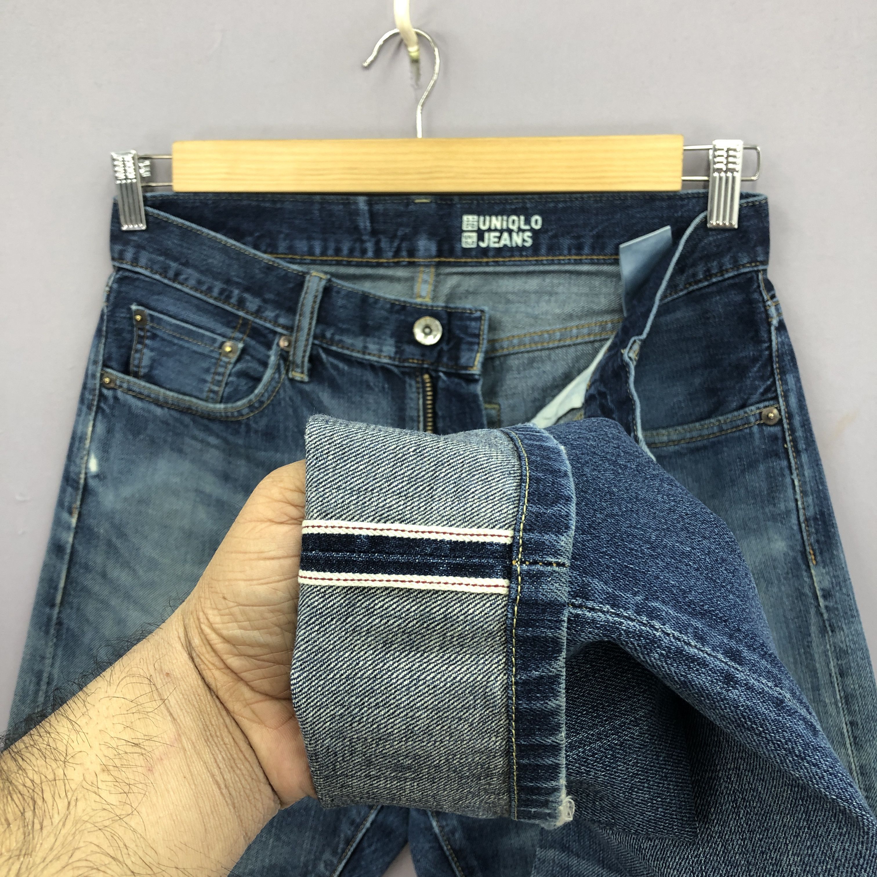 Japanese Brand Vintage Japanese Selvedge Jeans Y2K Harajuku Redline Deniim Size US 30 / EU 46 - 6 Thumbnail