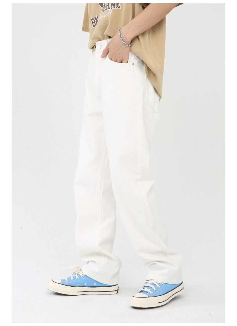 Japanese Brand × Jean Japanese retro white casual versatile loose washed jeans Size US 32 / EU 48 - 4 Thumbnail