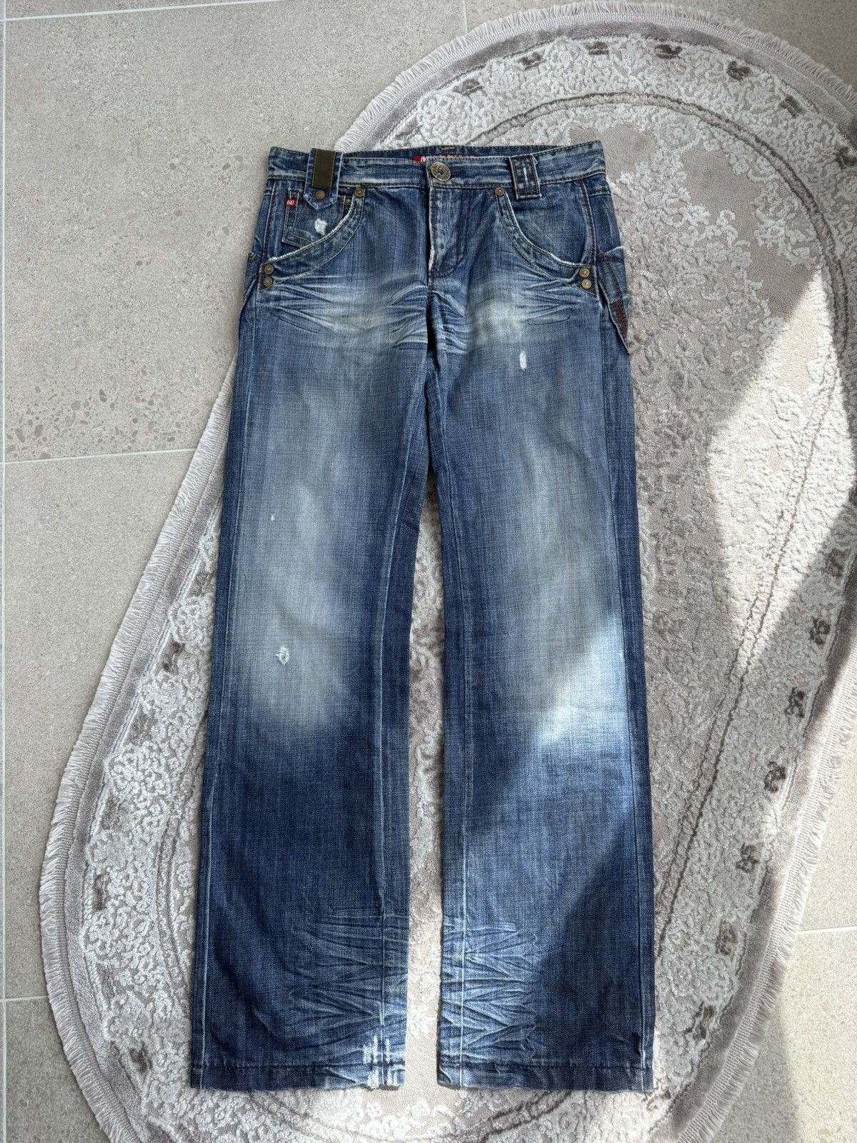 Miss Sixty Archive Miss Sixty Distressed Denim – Y2K Utility Style Size 29" - 5 Thumbnail
