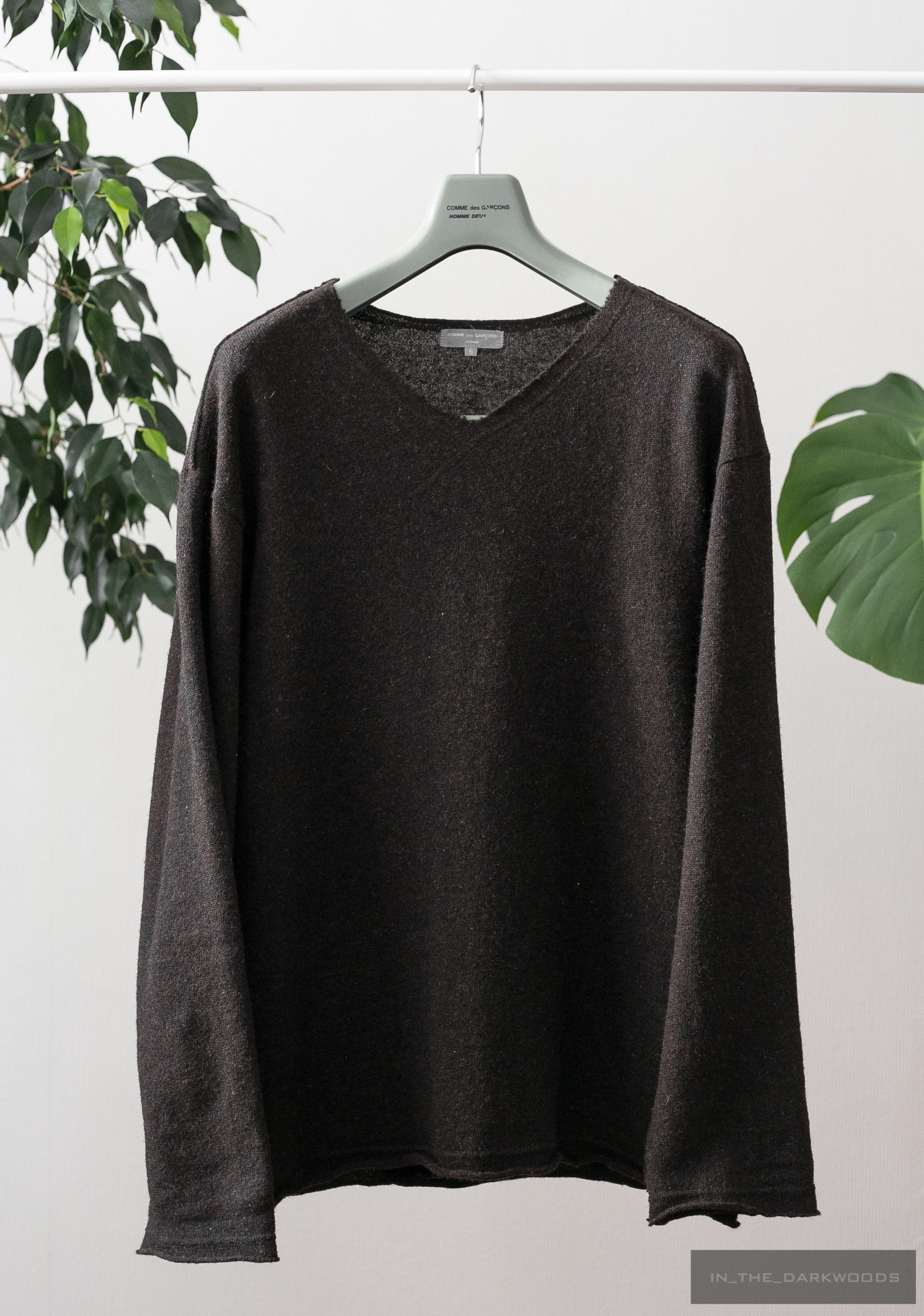 image of Comme Des Garcons Homme x Comme Des Garcons Homme Plus 2003Aw Wool Knit in Dark Brown (Size Small)