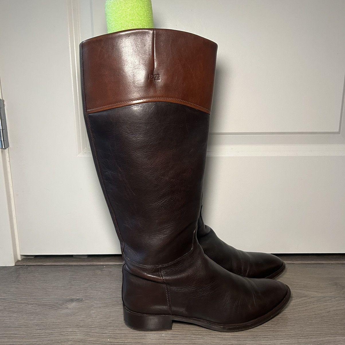 Hugo Boss Hugo Boss Dark and Light Brown Riding Boots EU 38.5 / US 8.5 Size US 8.5 / IT 38.5 - 4 Thumbnail