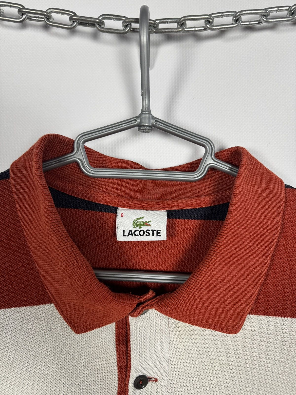 Lacoste Lacoste Long Sleeve Striped Polo Shirt Rugby Style Size 6 Size US XL / EU 56 / 4 - 8 Thumbnail