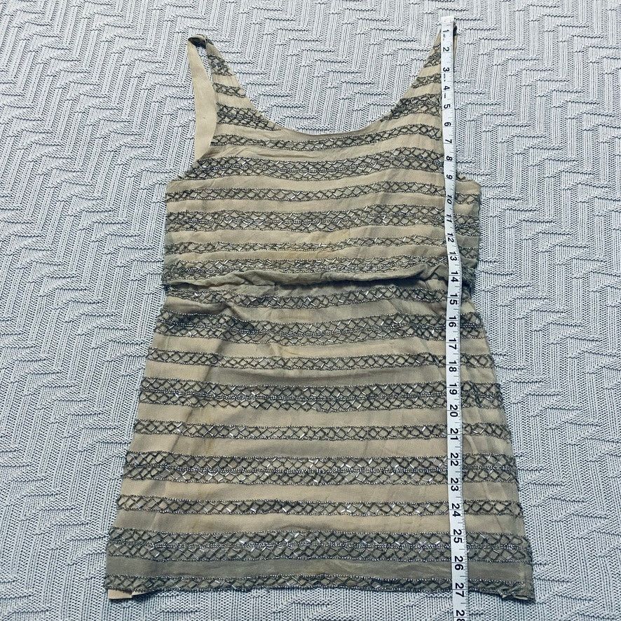 Alice + Olivia Alice + Olivia nude gold beaded tank mini dress Size XS / US 0-2 / IT 36-38 - 6 Thumbnail