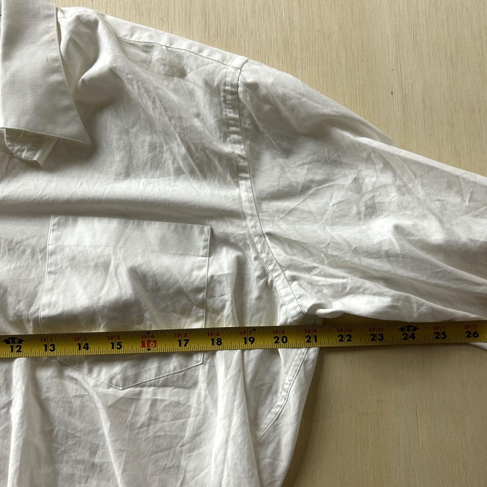 Hugo Boss BOSS Hugo Boss Shirt Mens 16.5 White Solid Long Sleeve Dress Two Ply Shirt Dress Shirt Mens White Long Sleeve Two Ply Size 46R - 3 Thumbnail