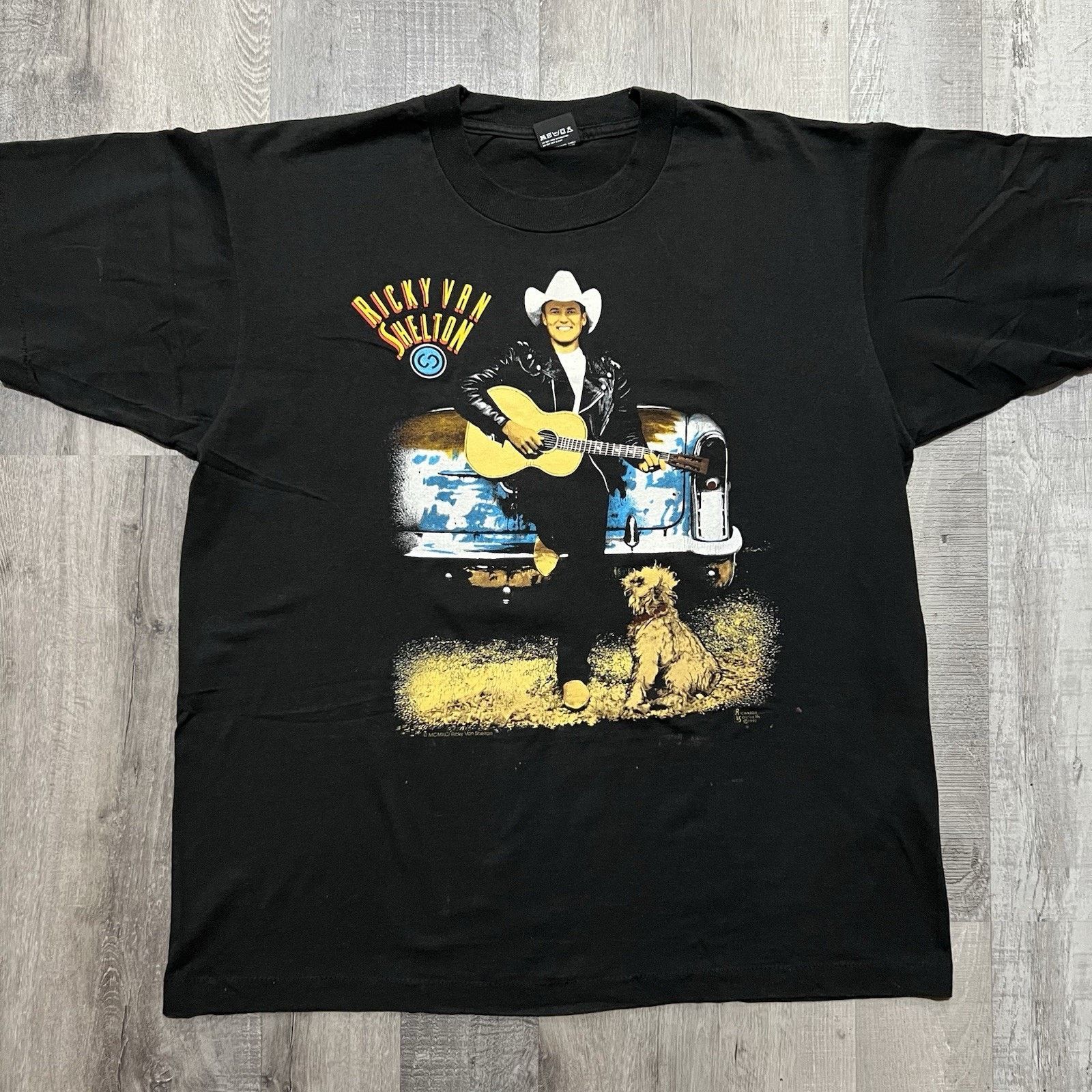 Vintage VTG Ricky Van Shelton 1992 Tour Black Music Band T Shirt XL Size US XL / EU 56 / 4 - 1 Thumbnail