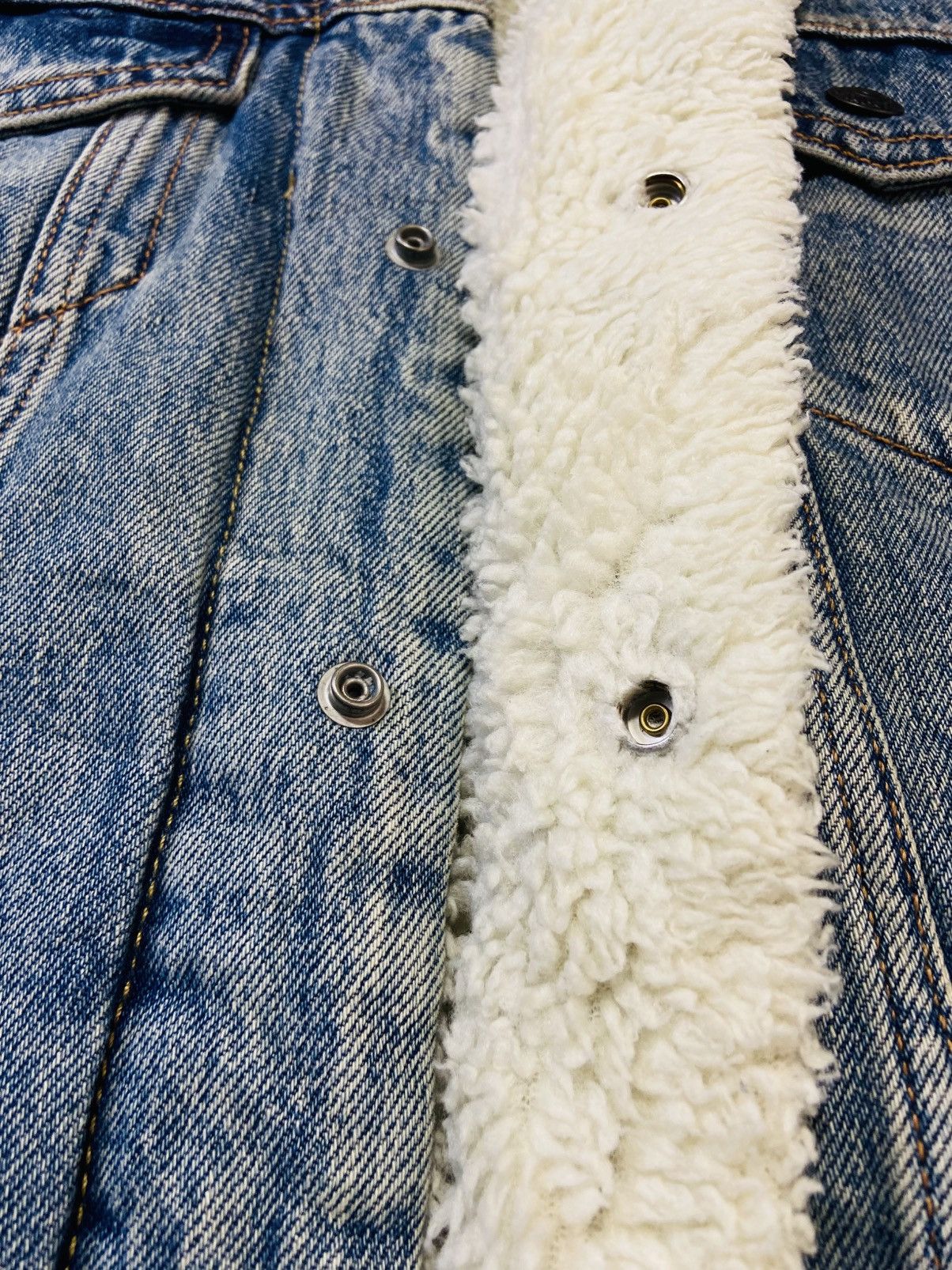 Levi's Levis Sherpa Lined Snap Button Trucker Jacket Size US S / EU 44-46 / 1 - 13 Thumbnail