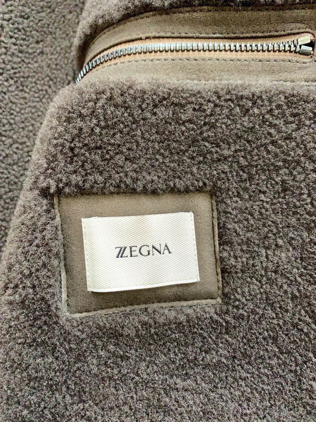 Z Zegna ZZEGNA Hooded Color-Blocked Shearling Jacket Size US M / EU 48-50 / 2 - 5 Thumbnail