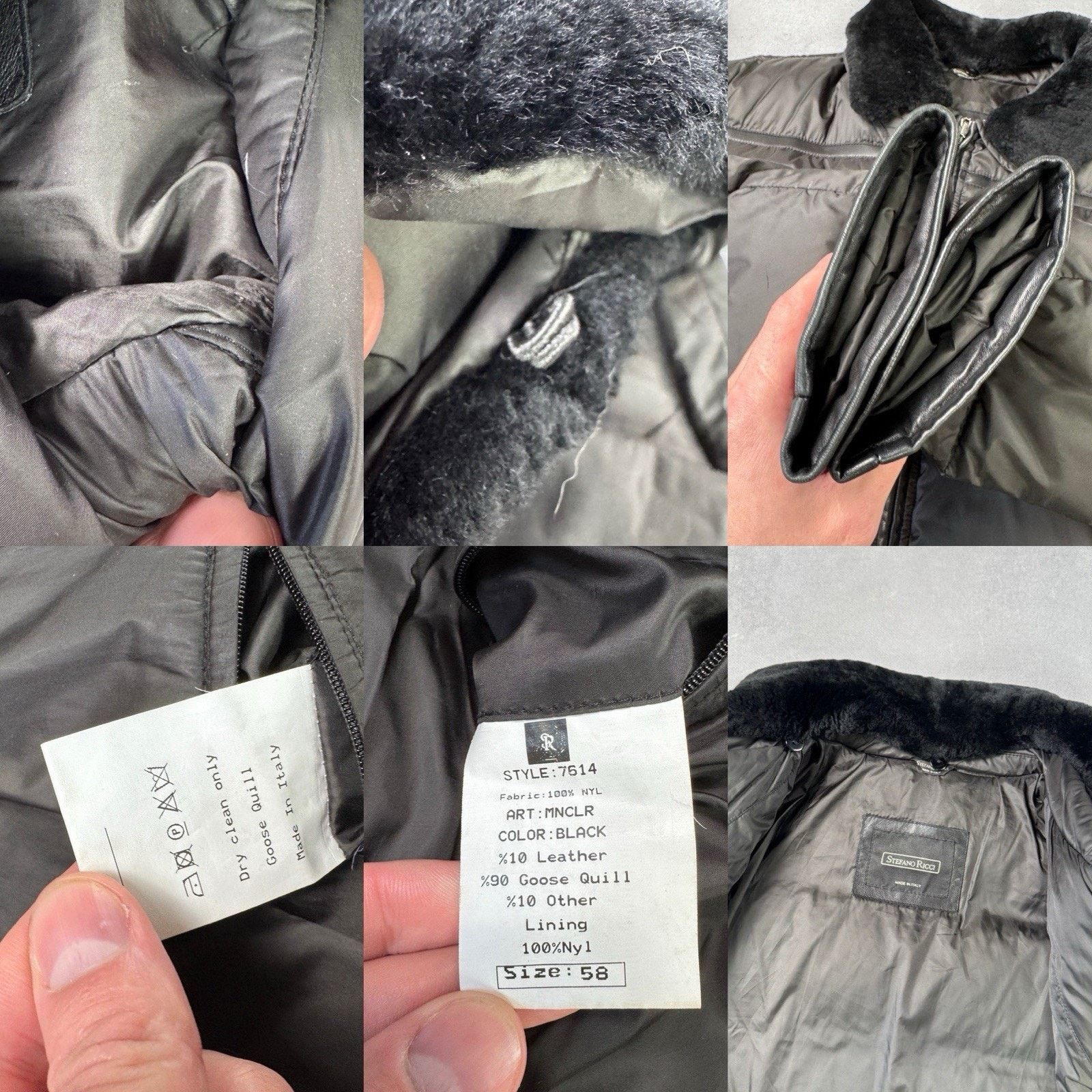 Stefano Ricci Stefano Ricci Men Down Jacket Bkack Nylon Fur Collar 58 Size US XL / EU 56 / 4 - 19 Thumbnail
