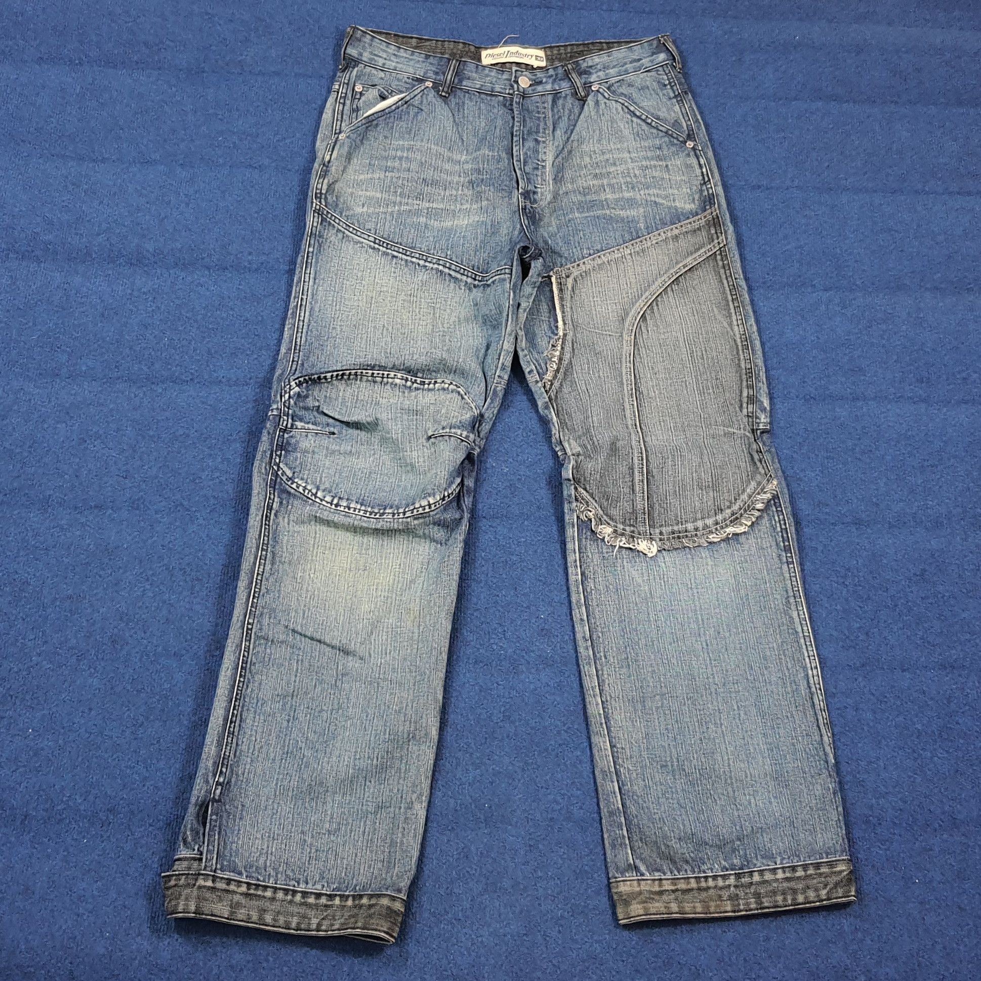 Diesel Rare Vintage Diesel Rabox Panelled Jeans Grunge C297N21 Size US 34 / EU 50 - 1 Thumbnail