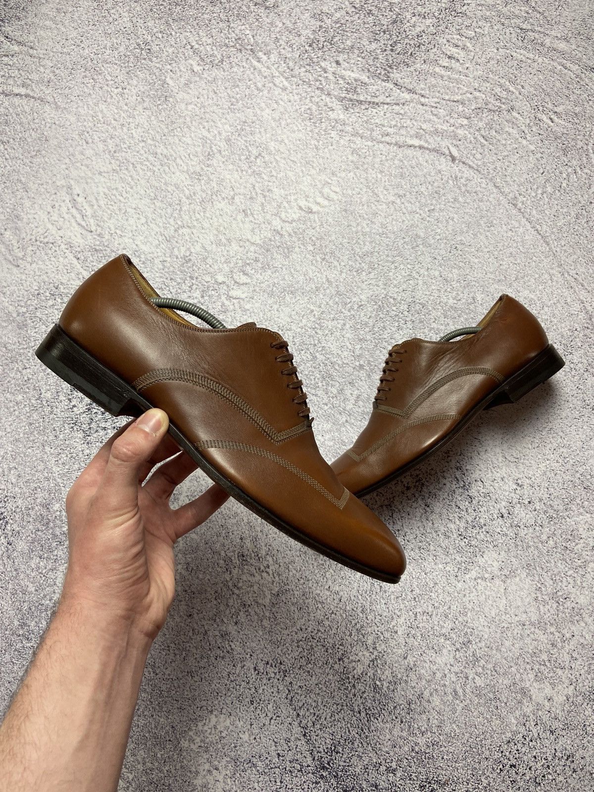 Gucci Leather Shoes Italian Formal Sneakers Luxury in Brown, Men's (Size 7)
