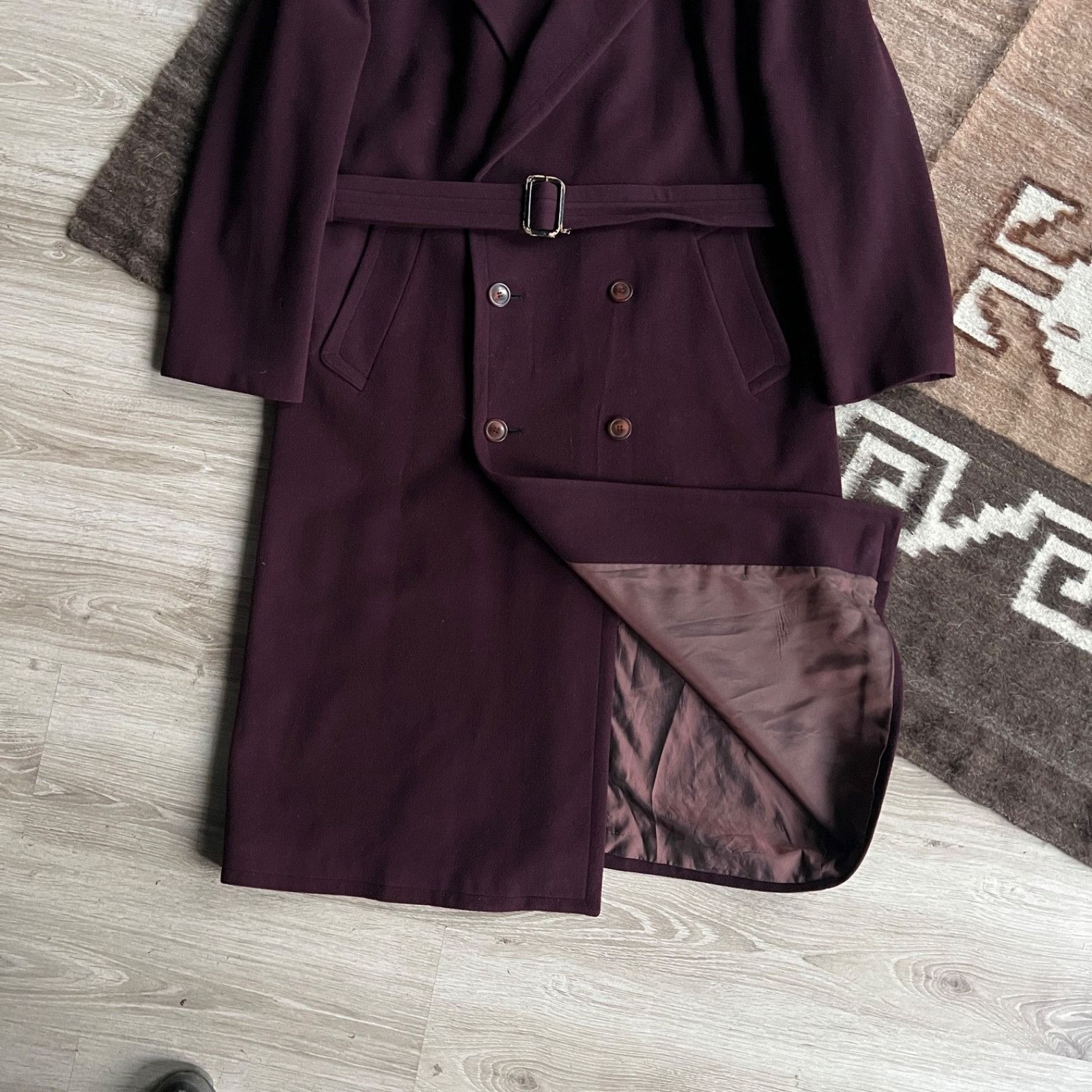 Vintage Massimo Datti Vintage Wool Cashmere Belted Coat 9700AC Size US L / EU 52-54 / 3 - 6 Thumbnail