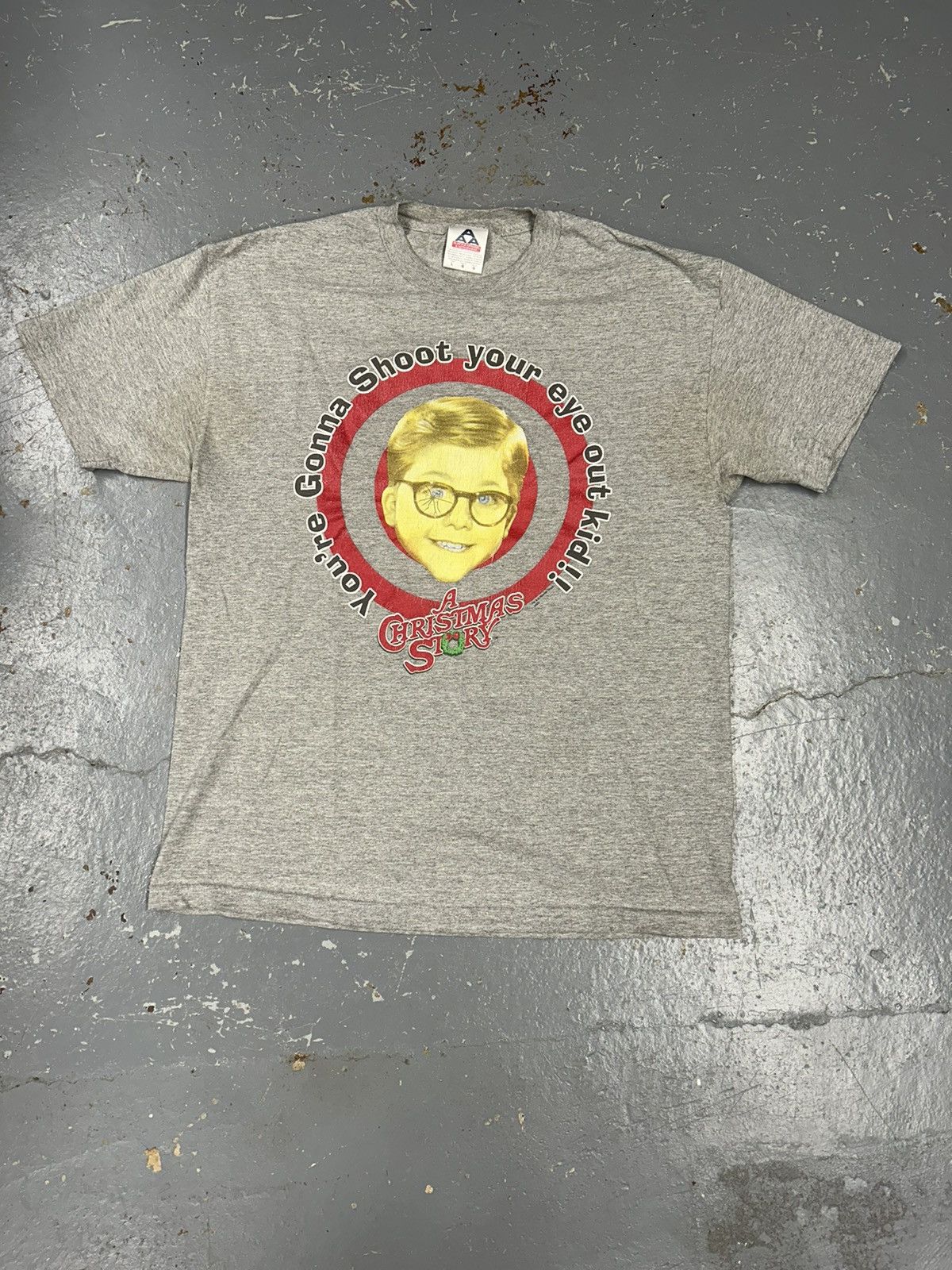 Vintage Crazy Vintage Grey A Christmas Story Movie Graphic Tee Shirt Size US L / EU 52-54 / 3 - 1 Thumbnail