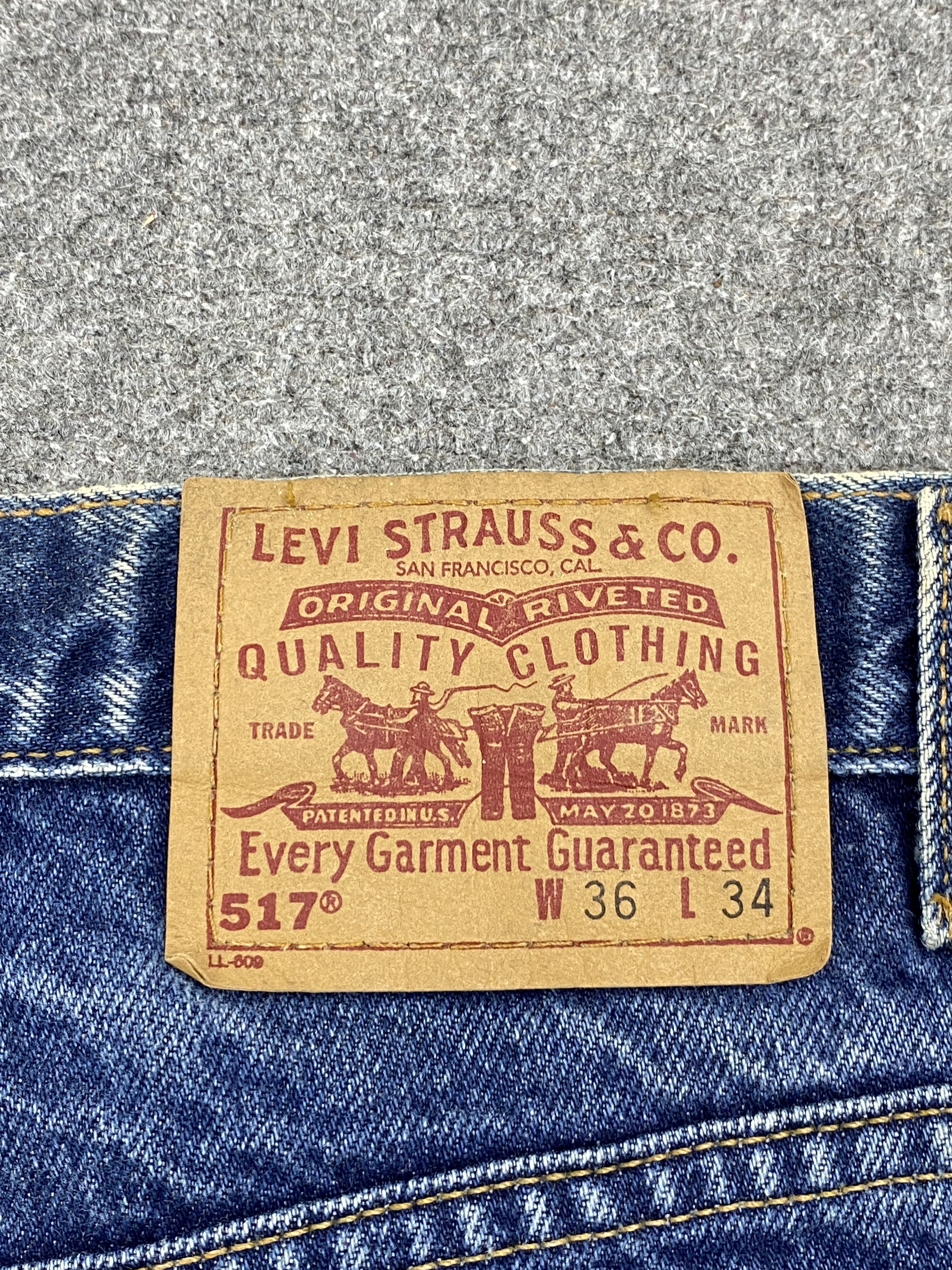 Levi's × Vintage Vintage 90s Levi's 517 Flare Bootcut Denim Jeans Size US 34 / EU 50 - 5 Thumbnail