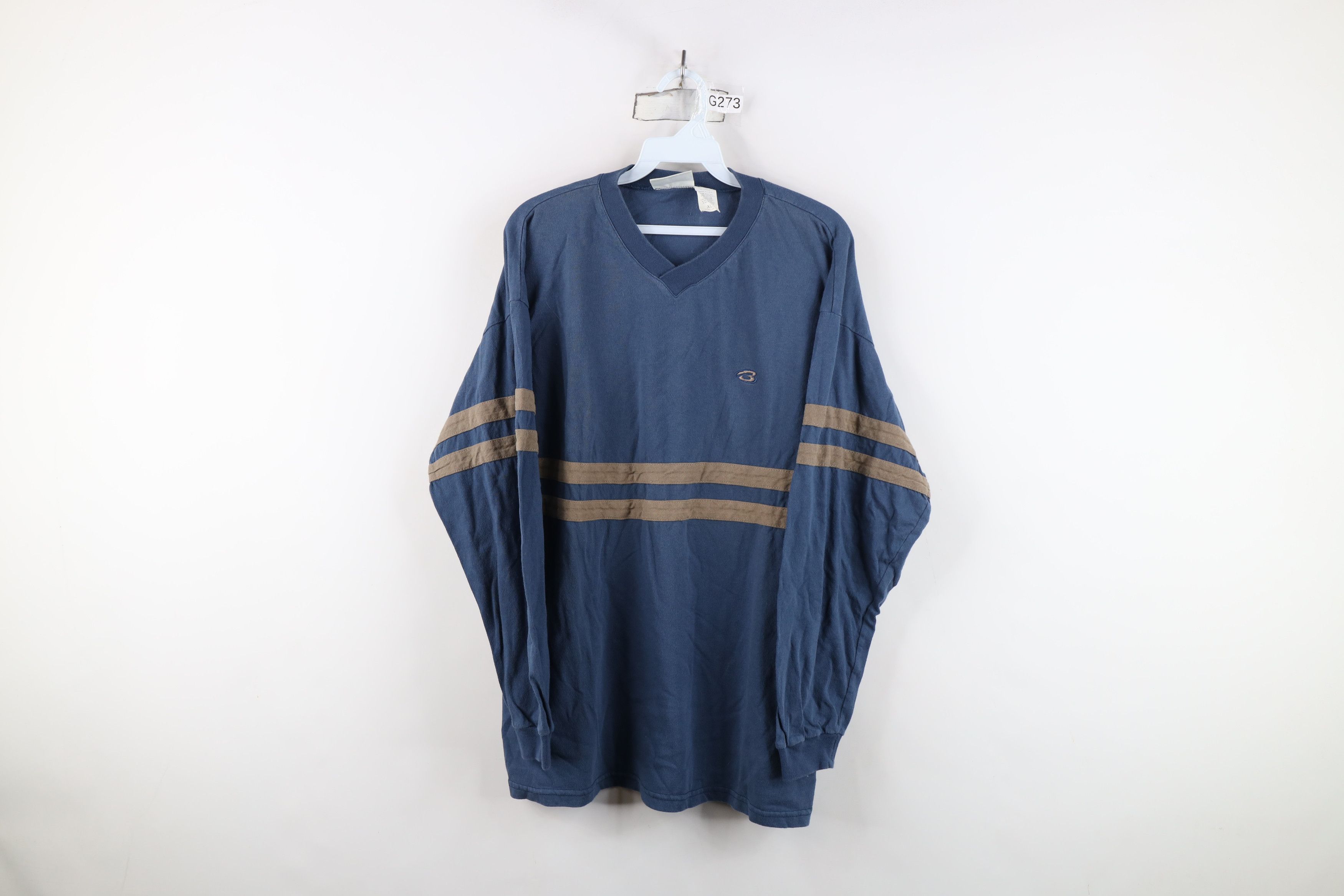 Vintage Vintage 90s Streetwear Ribbed Knit Long Sleeve T-Shirt USA Size US XL / EU 56 / 4 - 1 Thumbnail