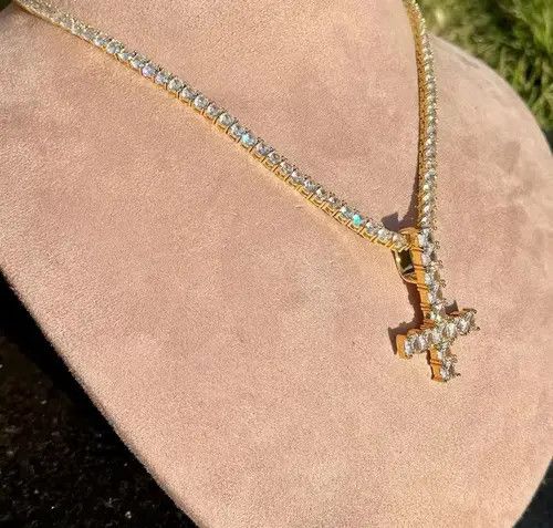 VIBE 50 cm Upside-down cross , shut 'em up necklace Size ONE SIZE - 1 Thumbnail