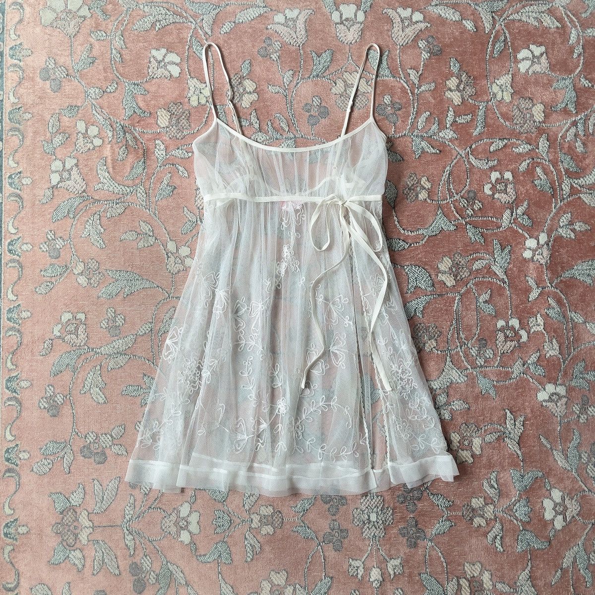 Victoria's Secret Victoria’s Secret Soft Ivory Mesh Slip Dress (S) Size S / US 4 / IT 40 - 7 Thumbnail