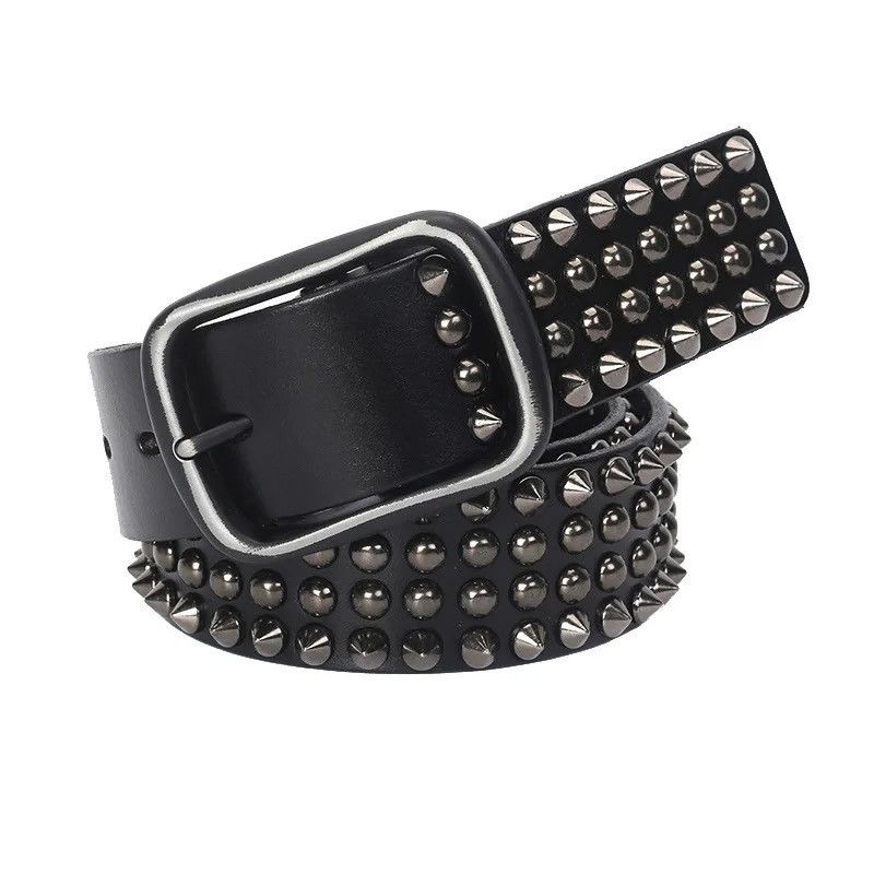 Leather × Vintage Punk Rivert Leather Belt Size ONE SIZE - 1 Thumbnail