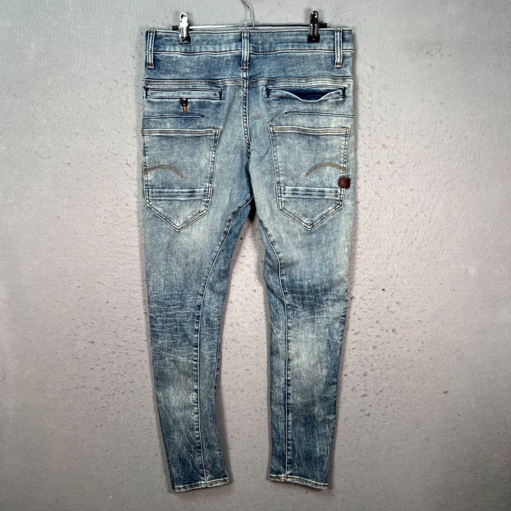 G-Star G-Star RAW Mens Jeans 28 x 30 D-Staq 3D Super Slim Denim Blue 5-Pocket Regular Slim Men Jeans Size US 28 / EU 44 - 2 Thumbnail