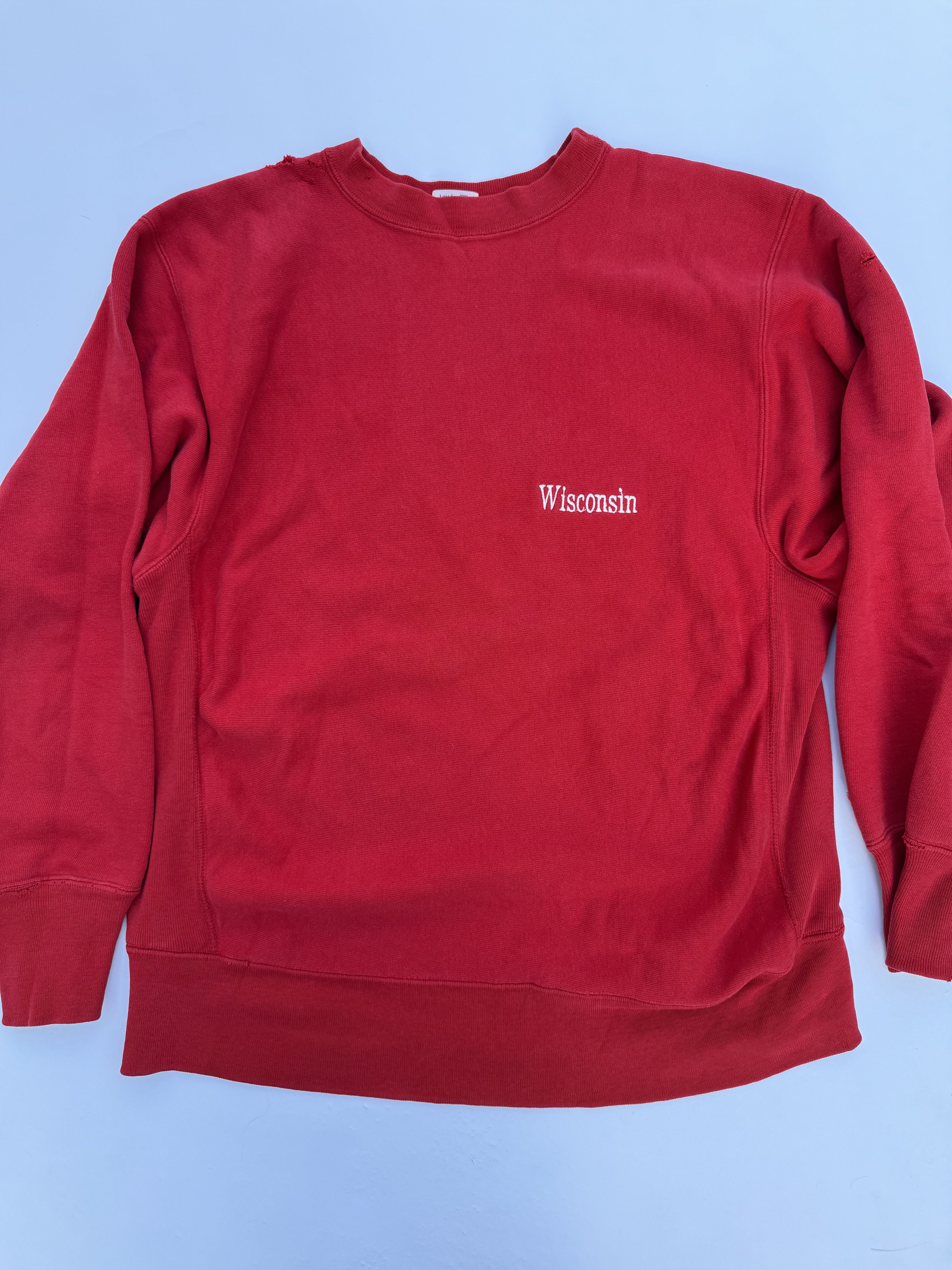 Vintage Vintage Wisconsin Champion Reverse Weave Sweatshirt Size US L / EU 52-54 / 3 - 9 Thumbnail