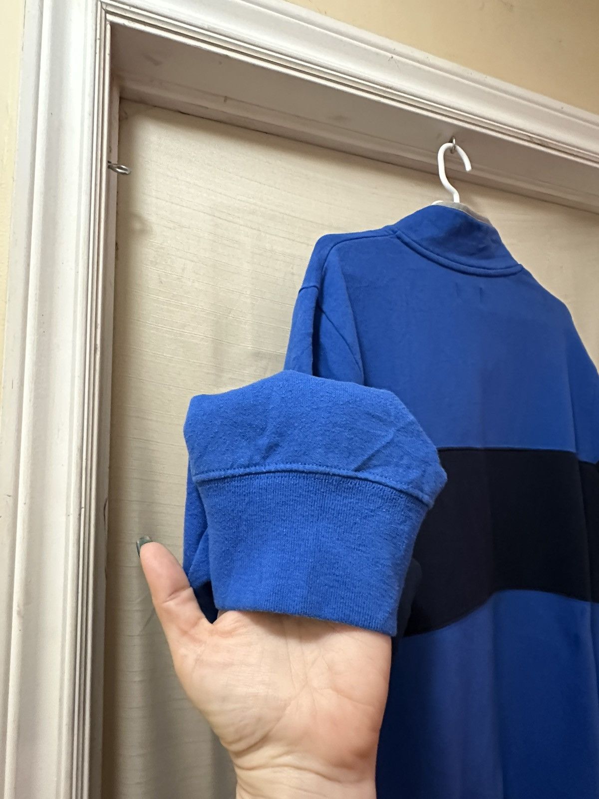 L.L. Bean L.L.Bean Men’s Y2K Pullover Snap Neck Blue Black Size L Tall Size US L / EU 52-54 / 3 - 7 Thumbnail