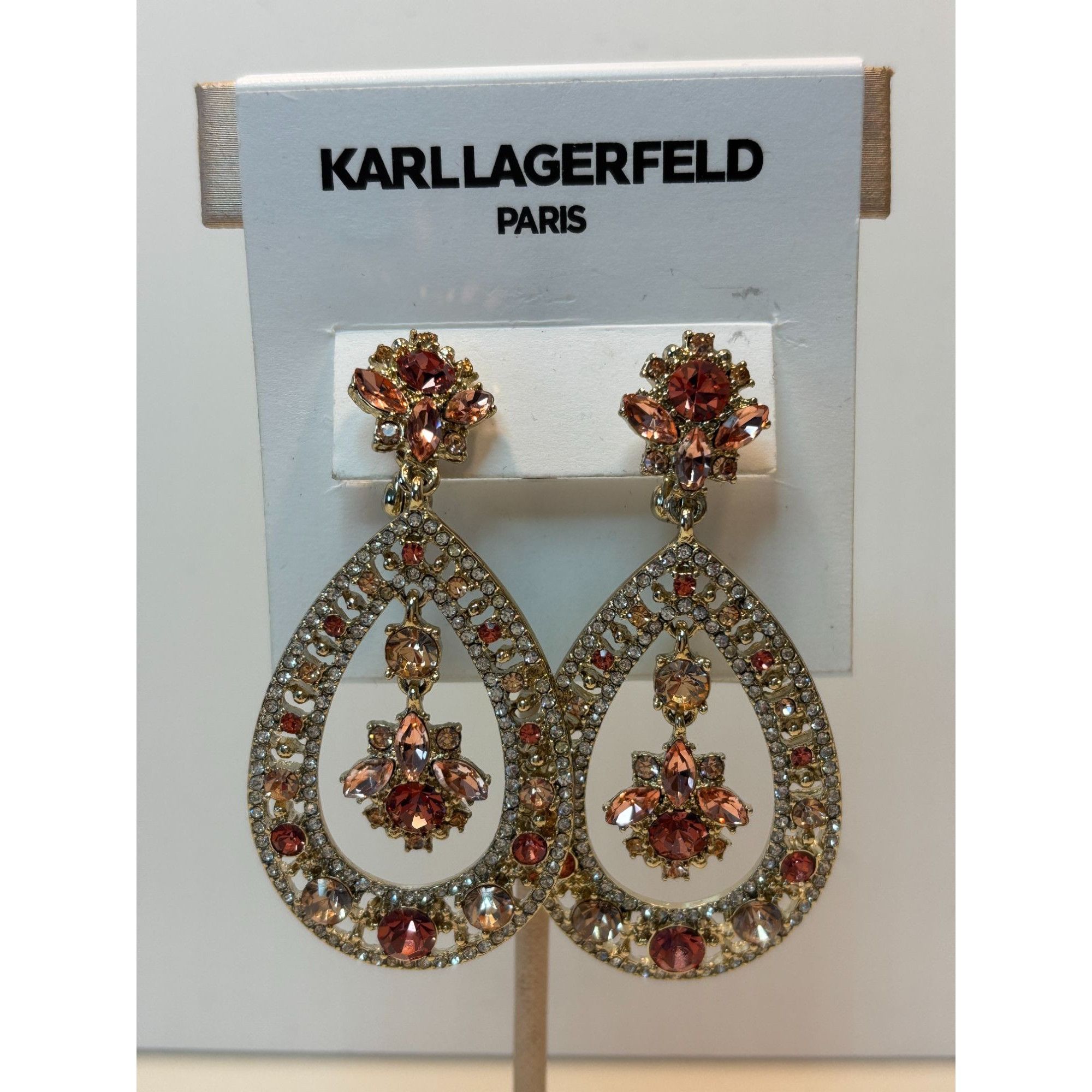 Karl Lagerfeld Karl Lagerfeld Paris Crystal Teardrop Earrings – Holiday Lux Size ONE SIZE - 1 Thumbnail