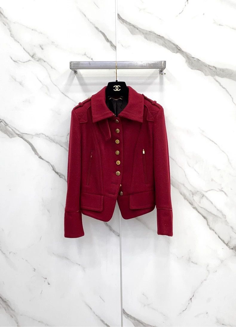 Gucci Gucci Red British Style Short Wool Coat-dmc Size US M / EU 48-50 / 2 - 1 Thumbnail