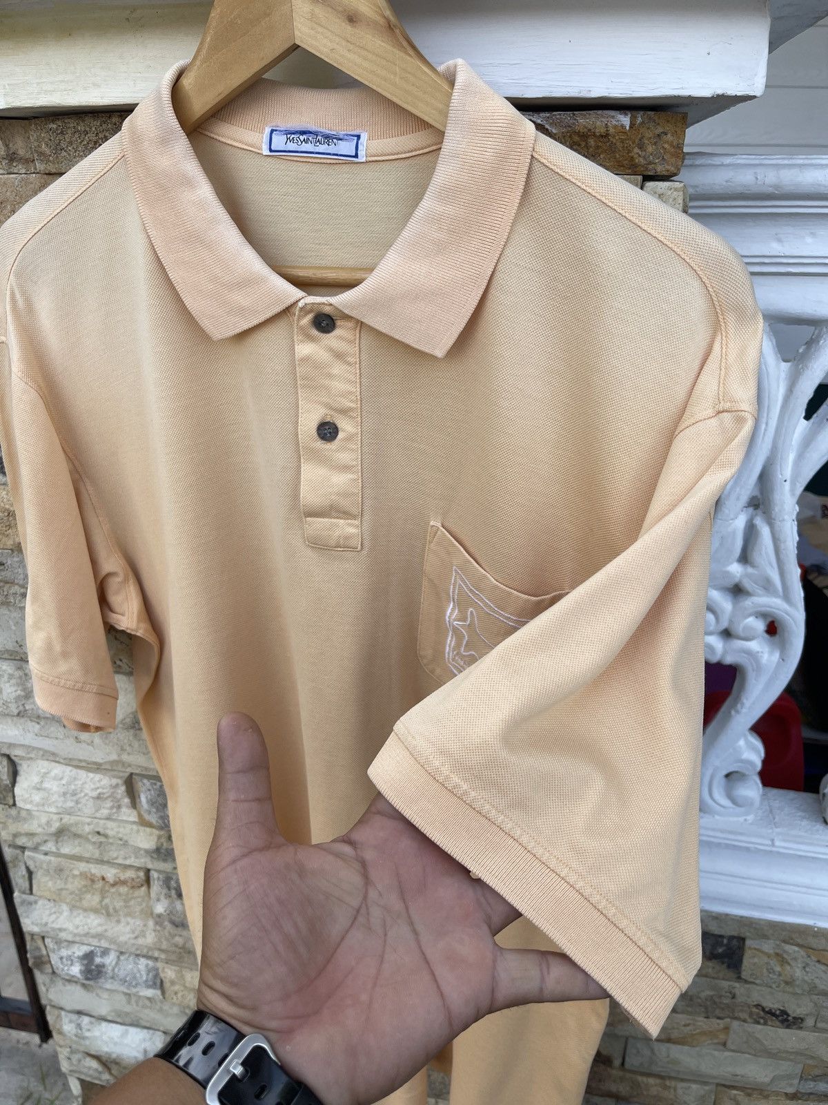 Vintage × Yves Saint Laurent Last Drop🔥Rare🔥Vintage YSL YvesSaintLaurent Polo Tee Size US XL / EU 56 / 4 - 6 Thumbnail