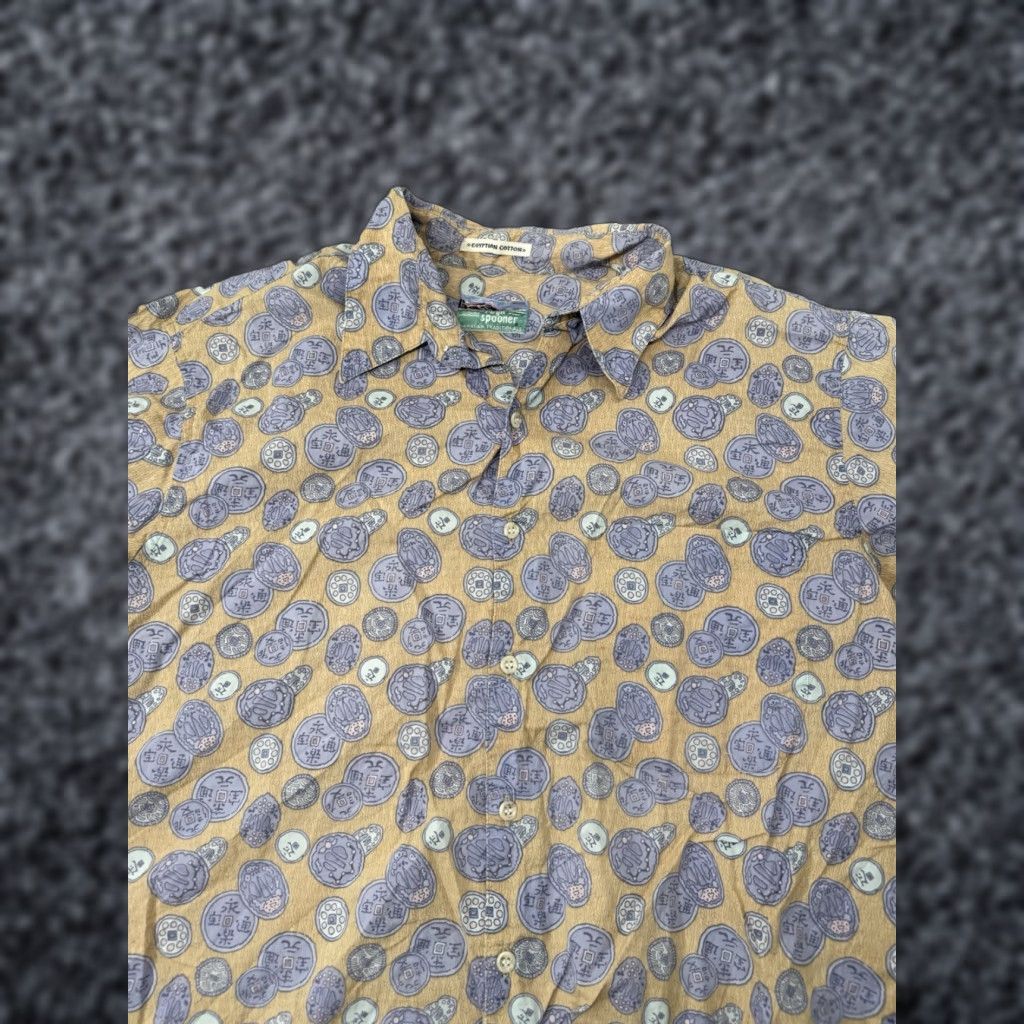 Reyn Spooner VINTAGE Reyn Spooner Mens Hawaiian Shirt XL Graphic Egyptian Cotton Yellow Shirt Size US XL / EU 56 / 4 - 1 Thumbnail
