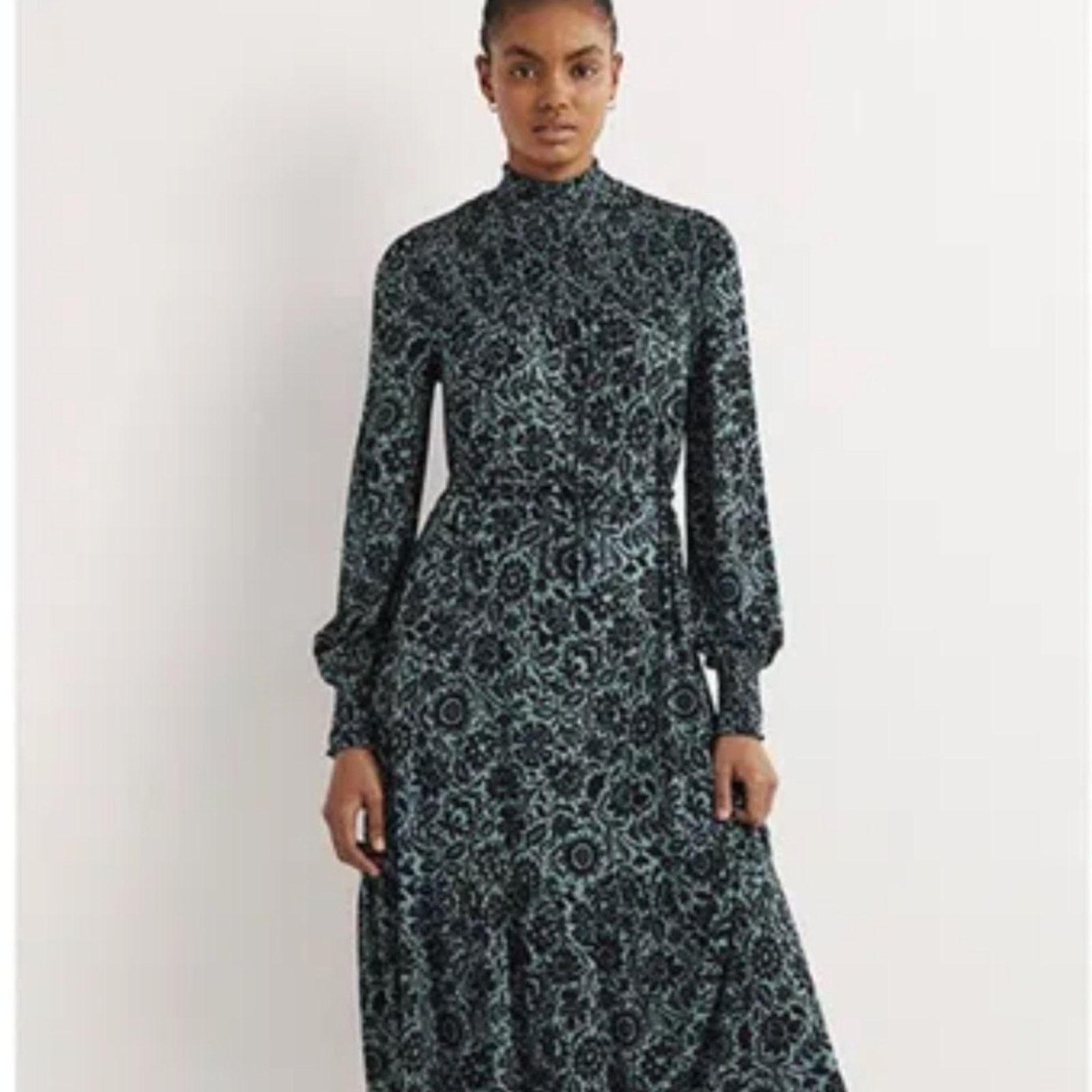 Boden Boden Floral Midi Dress Size L / US 10 / IT 46 - 1 Thumbnail