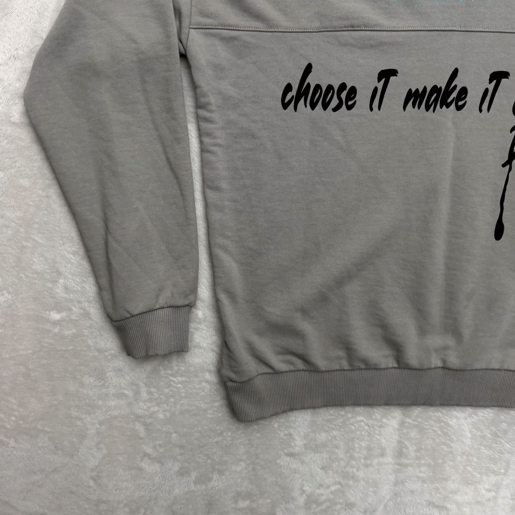 Vintage BREEZY Sweatshirt Mens Large Gray Graphic Print Quotes Pullover Crew Neck Size US L / EU 52-54 / 3 - 7 Thumbnail