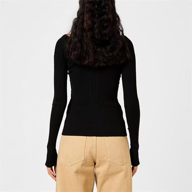Jacquemus o1g2r1mq1024 Long Sleeve T-Shirts in Black Size M / US 6-8 / IT 42-44 - 5 Thumbnail