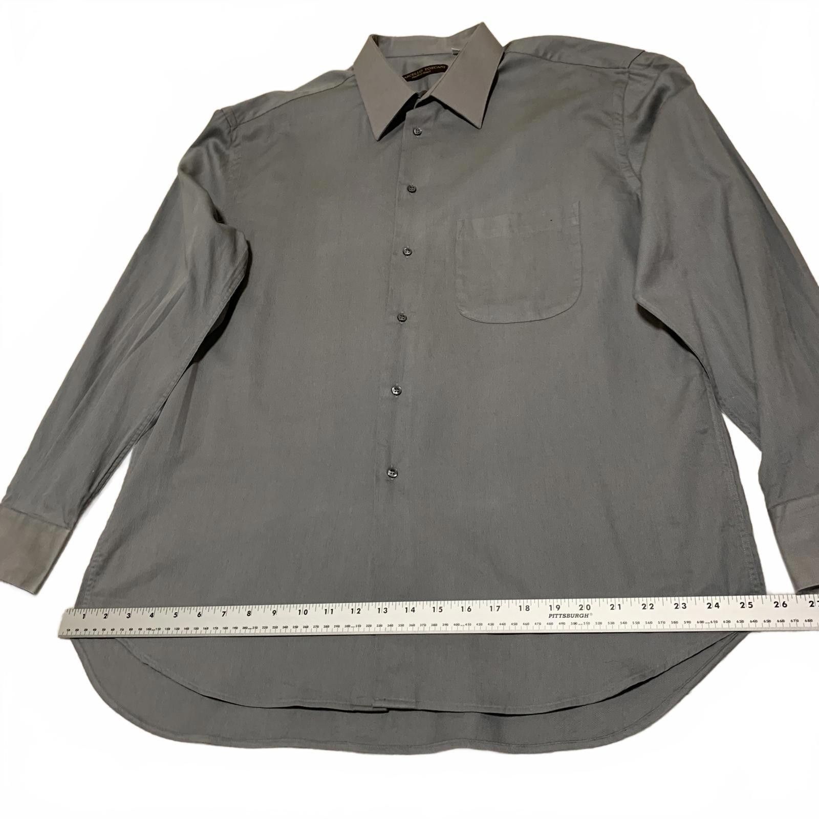Other Marcello Toscani Men's 17.5 Gray Long Sleeve Dress Shirt Size US M / EU 48-50 / 2 - 7 Thumbnail