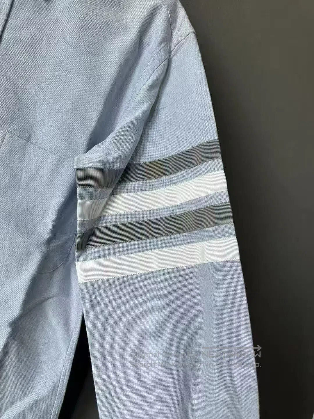 Thom Browne Thom Browne Blue Sleeve Badge Shirt. Size US S / EU 44-46 / 1 - 3 Thumbnail