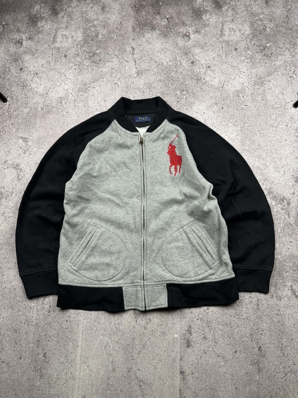 Polo Ralph Lauren Vintage Polo Ralph Lauren Big Pony Full Zip Bomber Sweater Size US S / EU 44-46 / 1 - 1 Thumbnail
