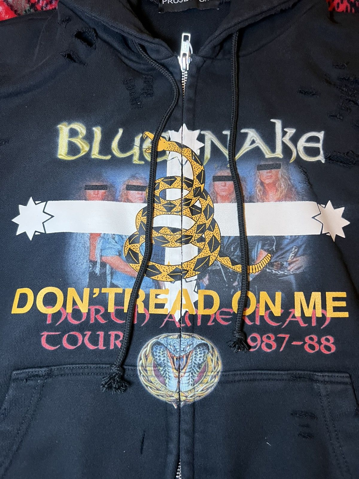 PROJECT G/R Project GR Blue Snake Zip Up Hoodie Size 2 | Grailed