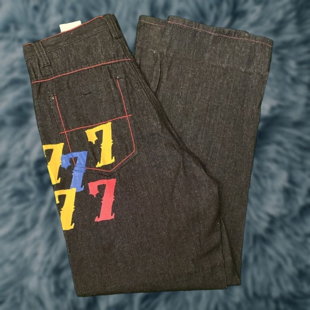 Vintage VINTAGE Akcess 777 Baggy Jeans Men 34 Dark Wash Grunge Skater Y2K Wide-Leg Rare Size US 34 / EU 50 - 1 Thumbnail