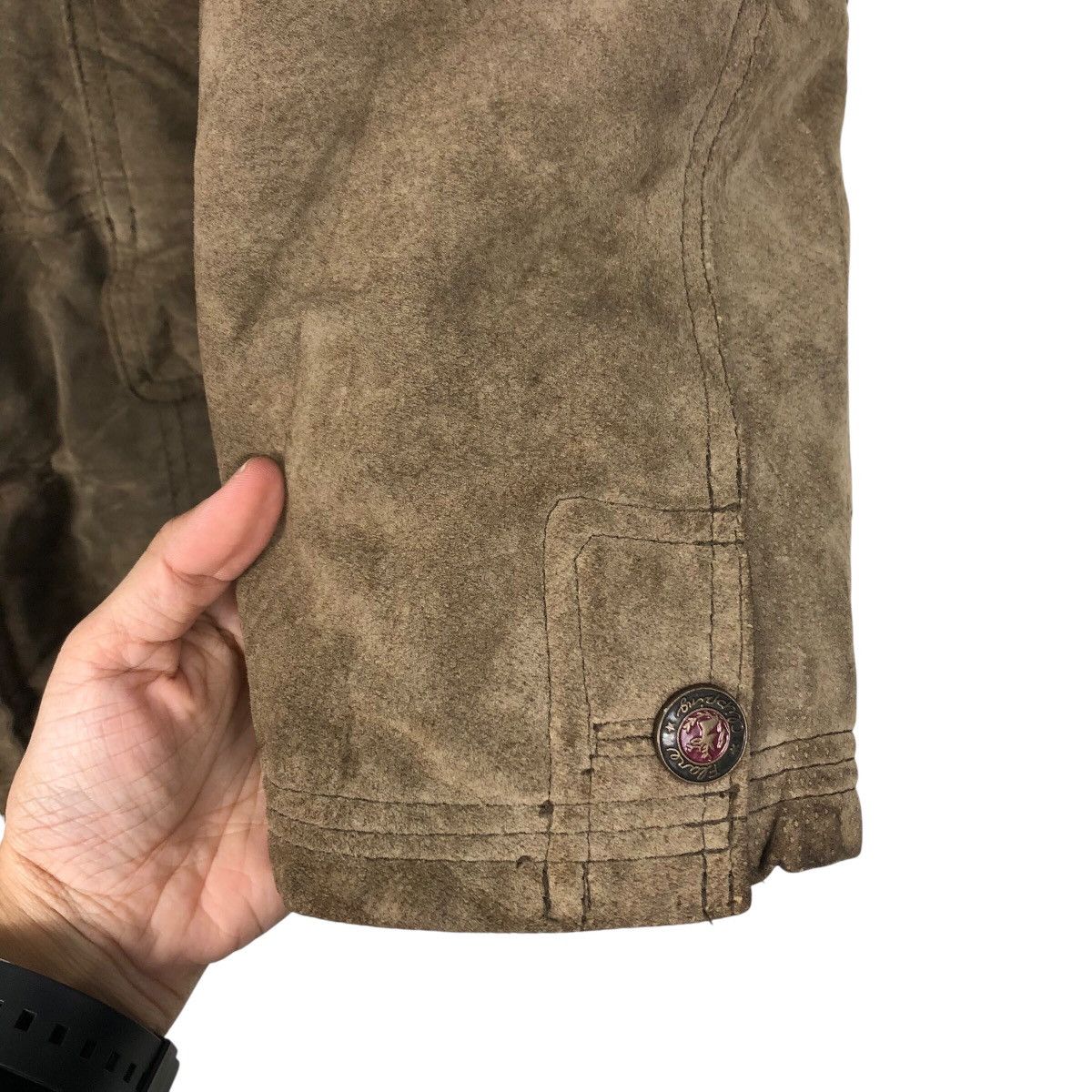 Issey Miyake 📌Vintage Genuine Leather Jacket Flare Blanket Tartan Design Size US M / EU 48-50 / 2 - 16 Thumbnail