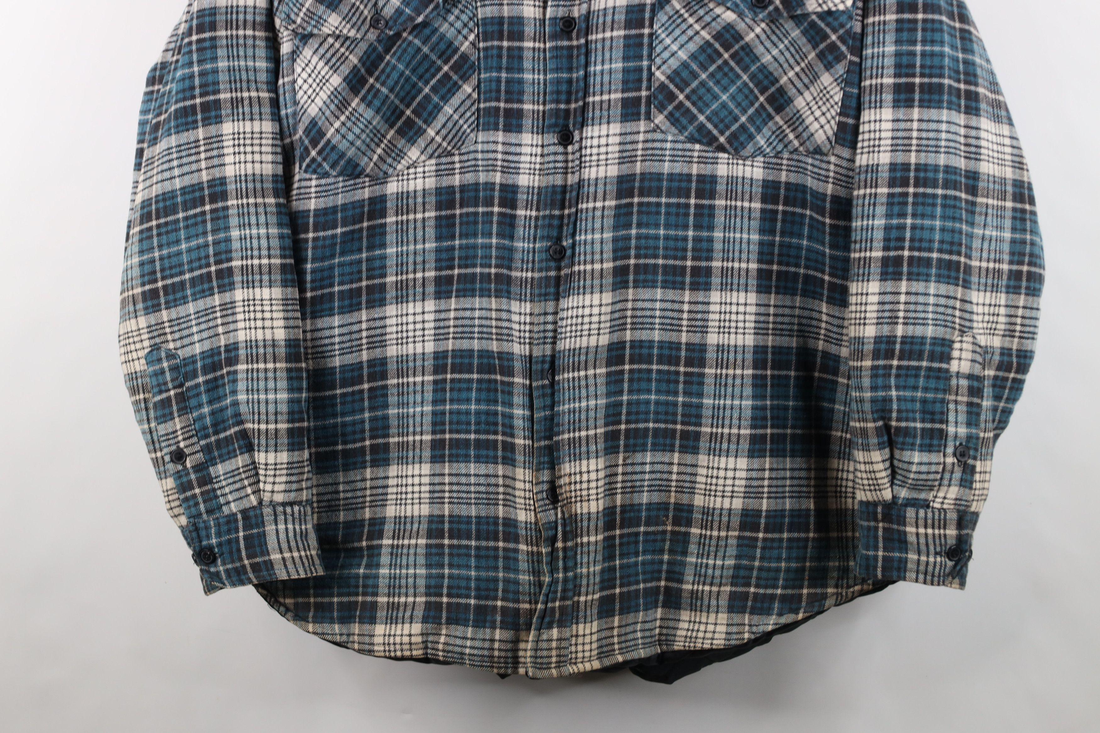 Vintage Vintage 90s Streetwear Quilted Flannel Button Shirt Jacket Size US XXL / EU 58 / 5 - 3 Thumbnail