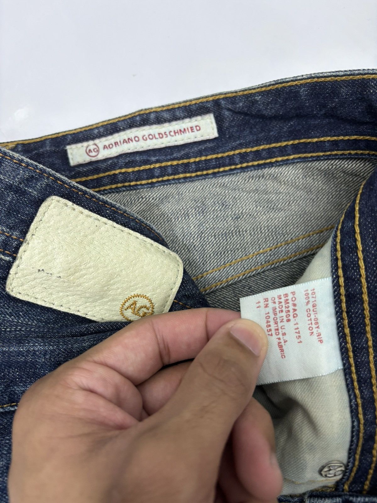 If Six Was Nine × Isamu Katayama Backlash OG🔥ADRIANO GOLDSCHMIED STRAIGHT LEG DISTRESSED DENIM JEANS Size US 32 / EU 48 - 11 Thumbnail