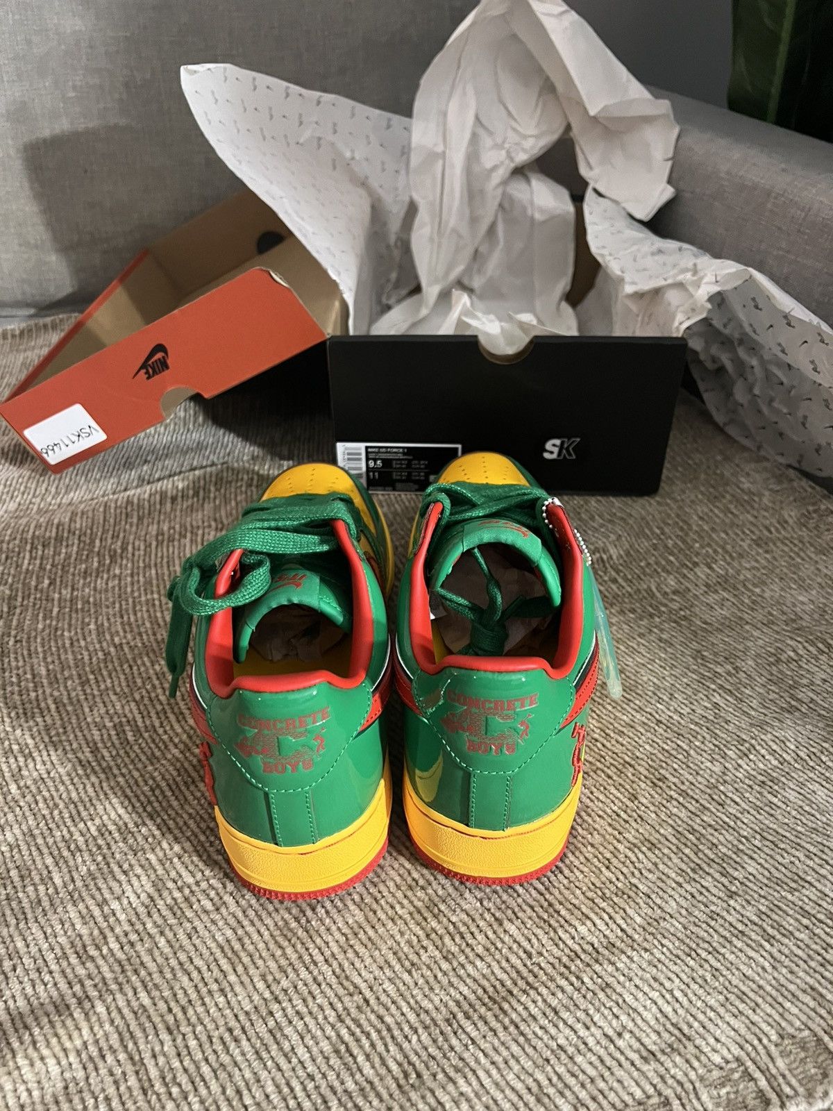 Lil Yachty × Nike Air Force 1 Low Lil Yachty Concrete Boys Lucky Green Size US 9.5 / EU 42-43 - 7 Thumbnail