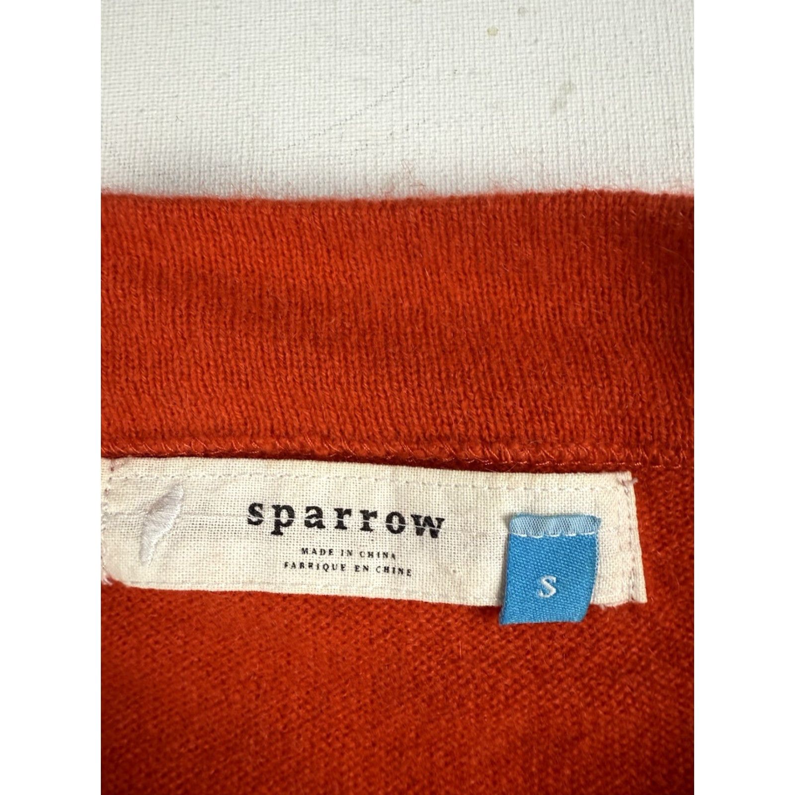 Anthropologie Anthropologie Sweater Women's S 100% Cashmere Orange Boat Neck 3/4 Sleeve Pullover Size S / US 4 / IT 40 - 2 Thumbnail