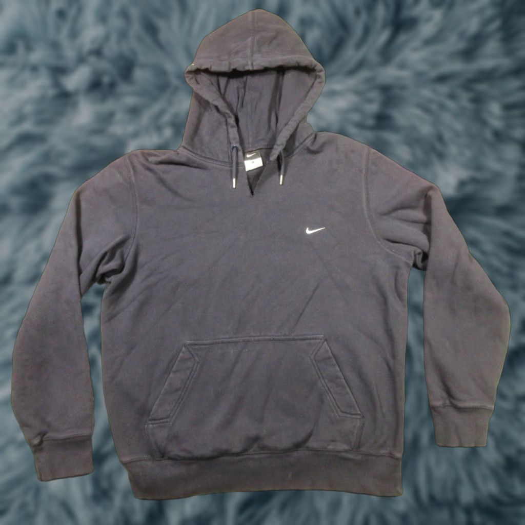 Nike Nike Hoodie Mens L Navy Breathable Fleece Pullover Embroidered Swoosh Distressed Size US L / EU 52-54 / 3 - 1 Thumbnail