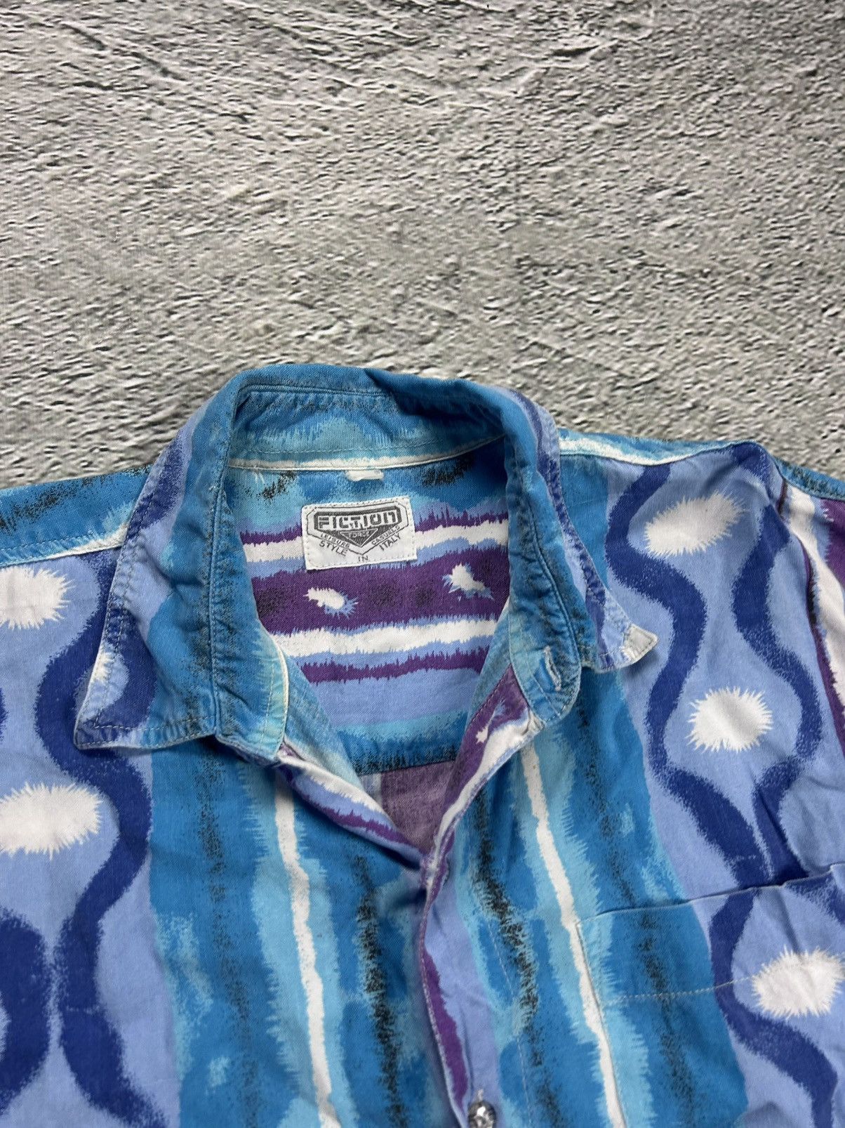 Vintage Hawaiian Shirt abstract vintage blue purple Size US L / EU 52-54 / 3 - 2 Thumbnail