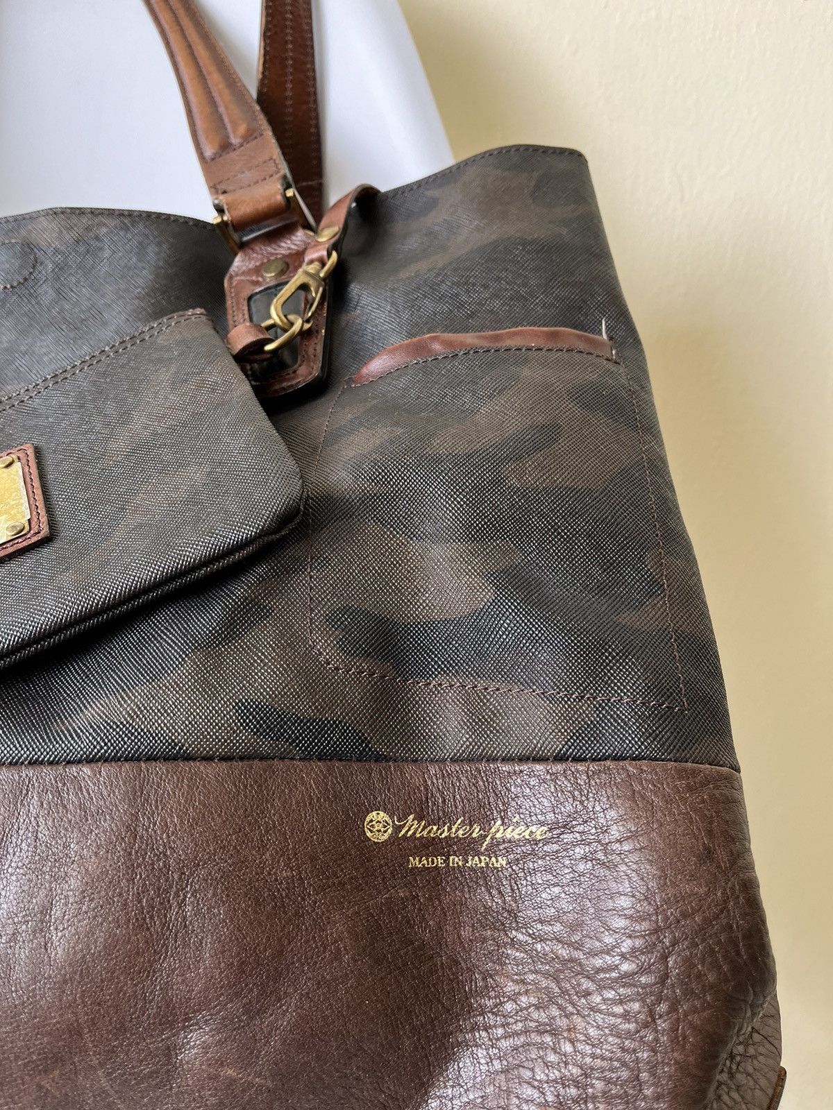 MasterPiece Masterpiece Camo Leather Large Tote Bag Size ONE SIZE - 5 Thumbnail