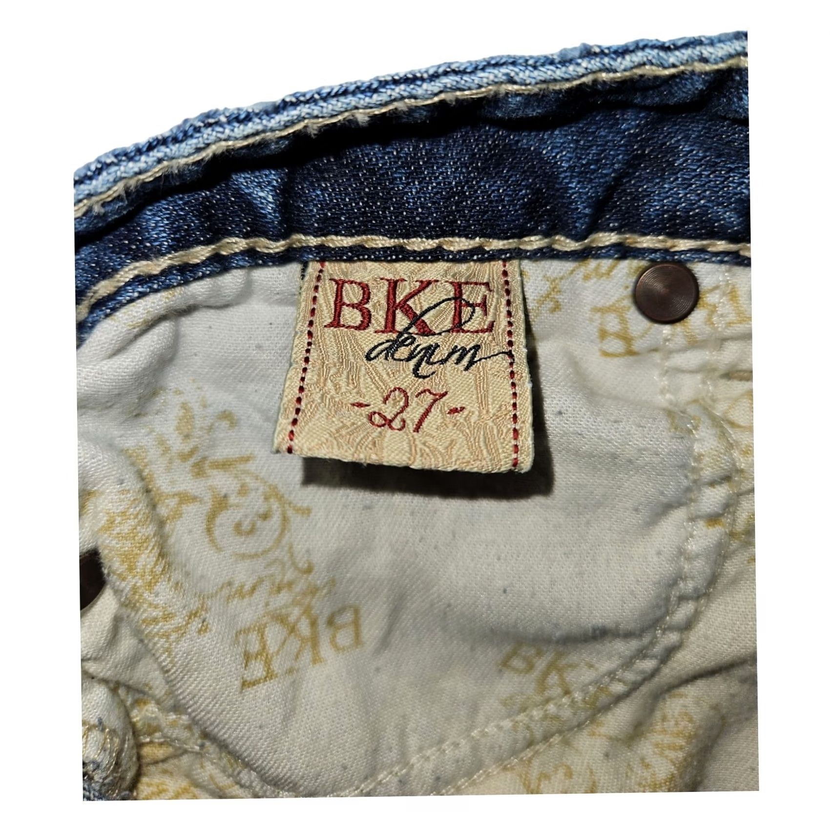 Vintage VINTAGE Buckle BKE Madison Shorts Women's Bermuda Denim Blue 27 Ultra Low-Rise Embroidered Pockets Size 27" / US 4 / IT 40 - 3 Thumbnail