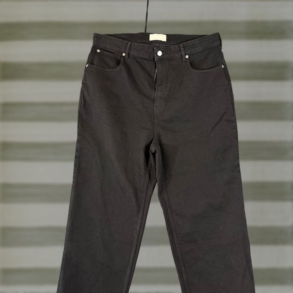 Everlane Everlane Jeans Womens 34R Black Denim Cotton Curvy High Waist Straight Leg Jeans Size 24" / US 00 / IT 34 - 1 Thumbnail