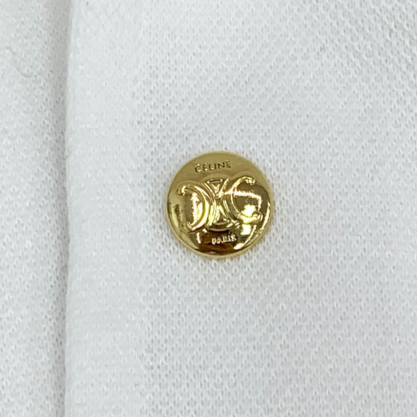 Celine Celine 2023 White Arc De Triomphe Embroidered Cotton Lapel S Size XS / US 0-2 / IT 36-38 - 4 Thumbnail