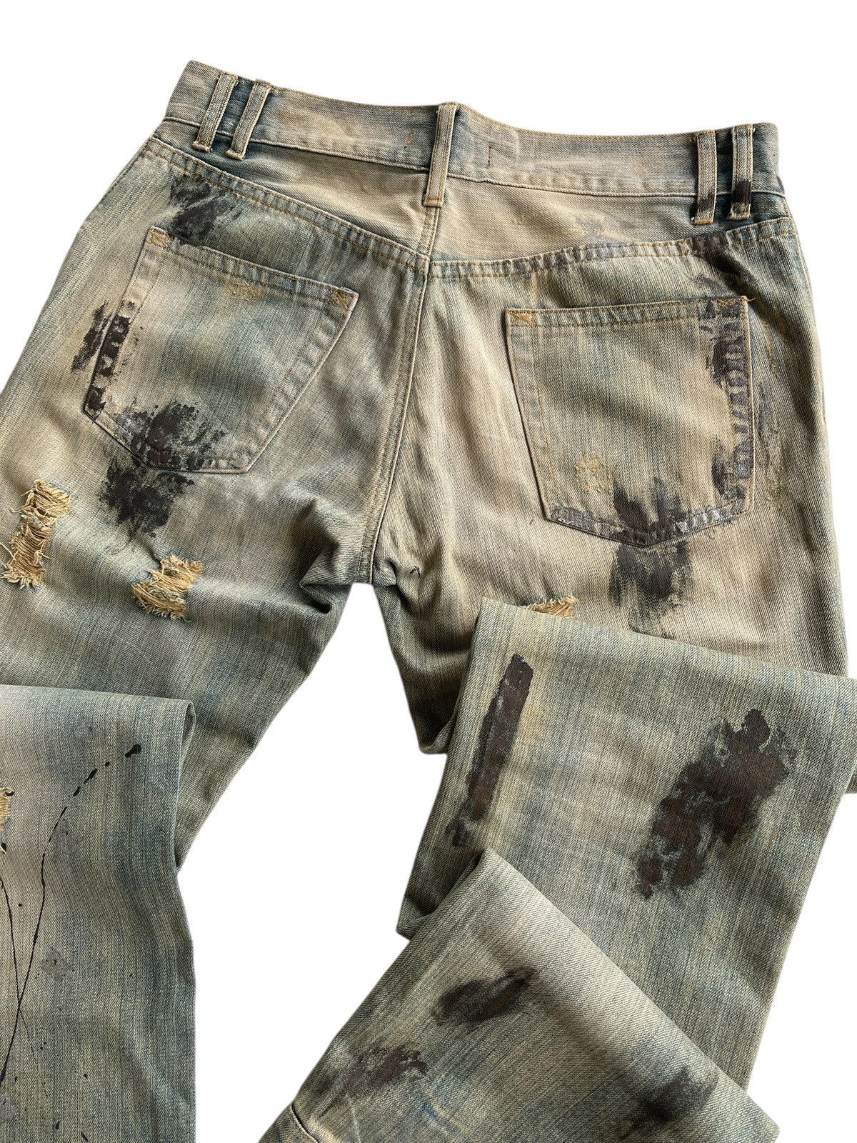 Dolce & Gabbana D&G Paint Splatted Distressed Pattern Denim Size US 35 - 16 Thumbnail