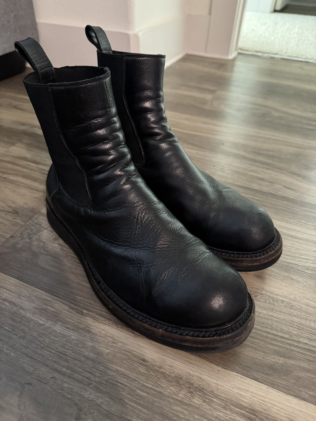 靴 RICK OWENS LACE UP CREEPER Rick Owens Black Lace-Up Creeper