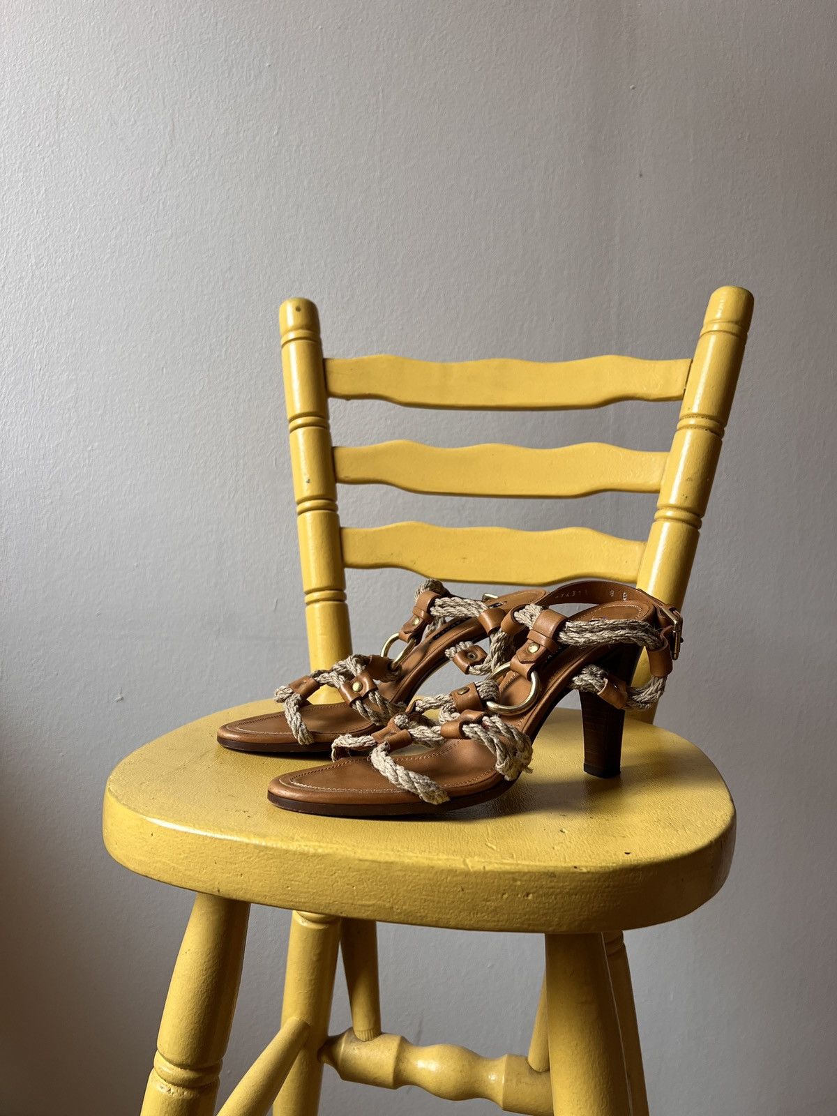 Ralph Lauren Purple Label Ralph Lauren Purple Label Heels Leather Rope Sandals Size US 8 / IT 38 - 5 Thumbnail